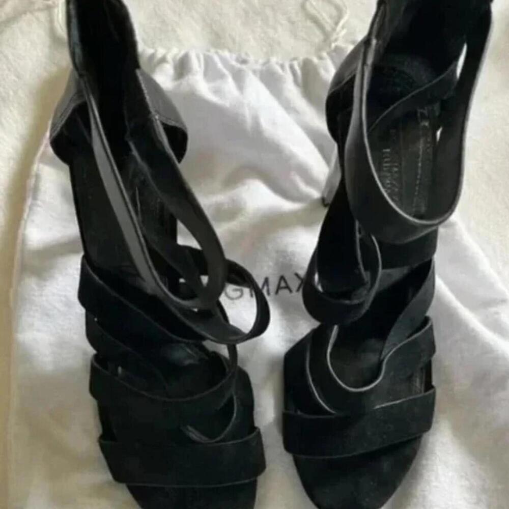 Bcbg black strappy heels size 9 - Picture 3 of 7